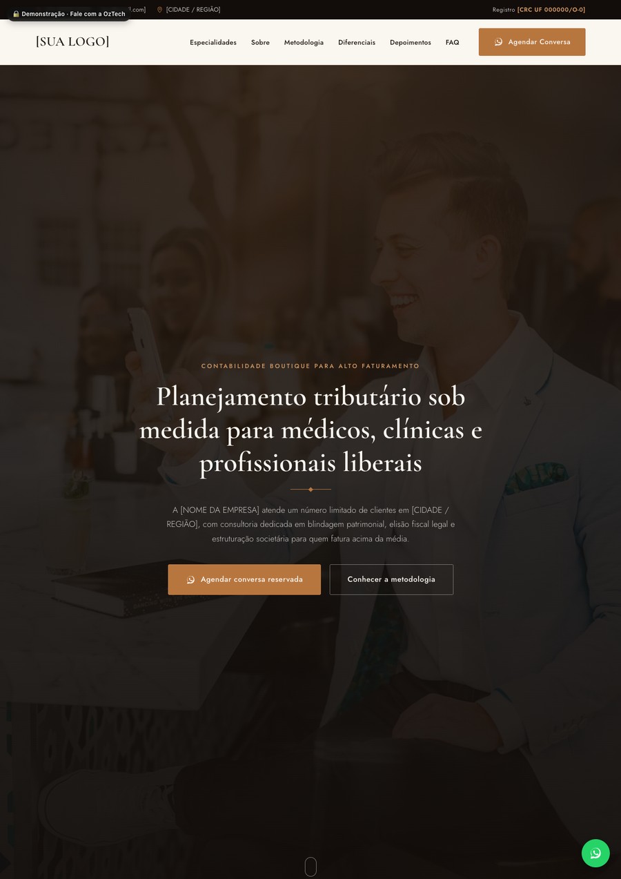 Prévia do site do modelo Boutique Alta Performance