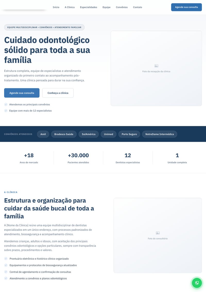 Prévia do site do modelo Corporativo Confiança